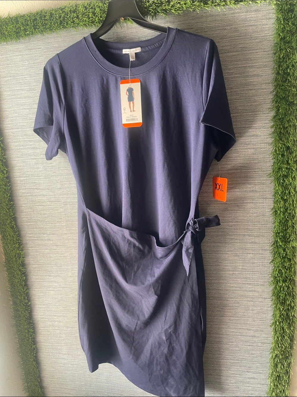 Threads 4 Thought Navy Short-Sleeve Tie-Waist Tunic